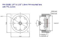 1/9" 1.8mm F2.8 60degree M4 M5 mount medical lens for 1/9" 1/10" VGA CMOS