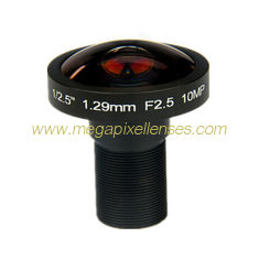 China lente del soporte 185degree Fisheye de 1/2.5&quot; de 1.29m m 10Megapixel M12x0.5, lente de fisheye 4K para 360VR proveedor
