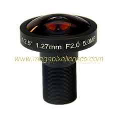 China lente del soporte 185degree Fisheye de 1/2.5&quot; de 1.27m m 5Megapixel M12x0.5, lente de fisheye para 360VR proveedor