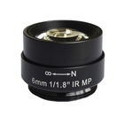lente del IR de la No-distorsión del soporte del CS de 1/1.8" de 6m m F1.8 5Megapixel para 1/1.8" ~ 1/3" sensores