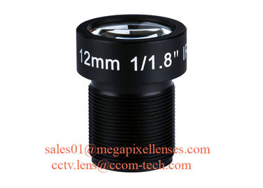 1/1.8" 12mm 4K Megapixel F1.8 S Mount M12x0.5 Non-Distortion Board Lens, 12mm M12 Rectilinear Lens