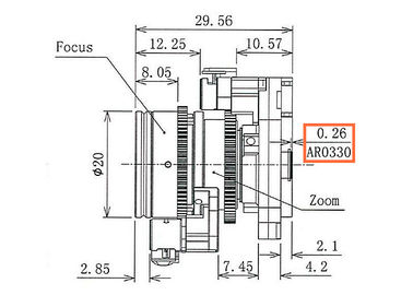 1/2.7" 2.8-6.0mm 3Megapixel F2.0 S-Mount M12x0.5 mount Fixed IRIS Manual Zoom lens Vari-focal IR Lens