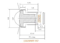 1/3" 2.9mm F2.4 3Megapixel M8/M7 mount 140degree Wide Angle Lens for OV4689/AR0330
