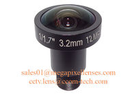 lente granangular del soporte 160degree de 1/1.7" de 1/1.8" de 3.2m m F2.0 12Megapixel M12x0.5, lente del cctv 4K
