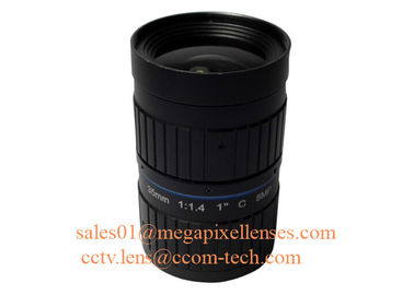 1" 35mm F1.4 8Megapixel C Mount Manual IRIS Low Distortion ITS Lens, 35mm Traffic Monitoring Lens