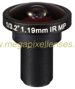 1/3.2" 1.19mm 5Megapixel S-mount M12 Mount 185degree IR Fisheye Lens, Panoramic camera lens for AR0331