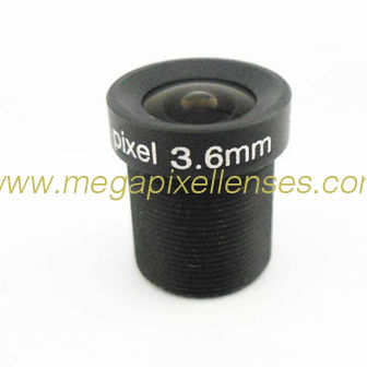 1/3" 3.6mm Megapixel M12*0.5 Mount wide angle IR CCTV lens