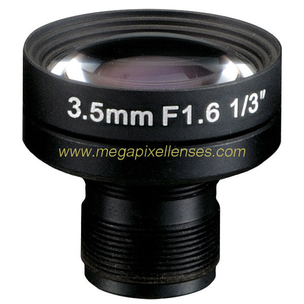 1/3" 3.5mm Megapixel F1.6 S mount M12x0.5 Mount Non-Distortion IR Board Lens
