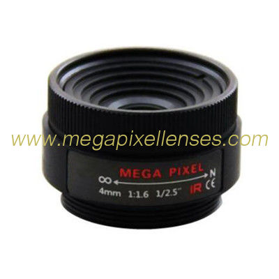 1/2.5" 4mm F1.6 3Megapixel CS-mount Fixed Focal IR Lens Megapixel Prime Lens