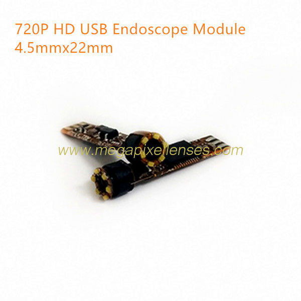 720P HD Megapixel USB endoscope video camera module 25fps YUV MJPG DC5V plug play driveless USB endoscope D4.5mmxL22mm