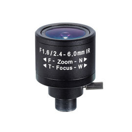 el soporte de 1/3" de 2.4-6.0m m 2Megapixel F1.6 M12x0.5 fijó lente Vari-focal del IR manual del enfoque/del foco del IRIS